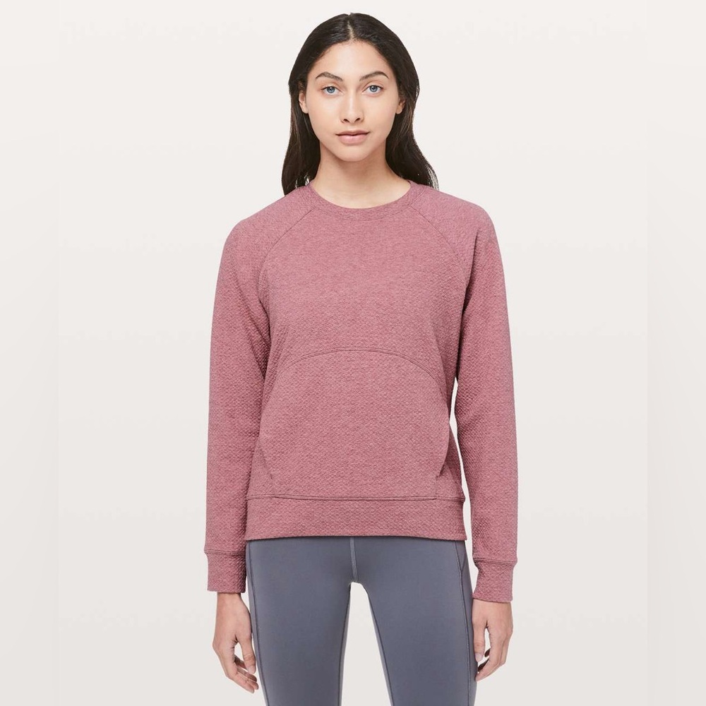Lululemon Catch A Moment Crew Heathered So Merlot /‎ So Merlot W3CI5S Size 2